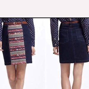 Anthropologie Holding Horses jean skirt